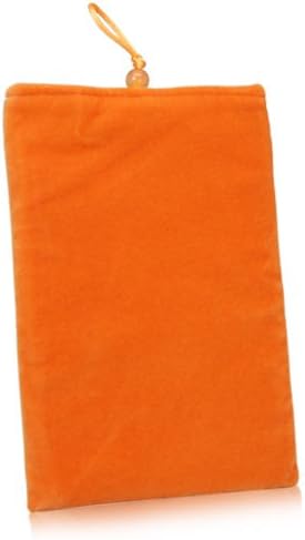Caixa de ondas de caixa compatível com laescha dr703 - bolsa de veludo, manga de bolsa de veludo macio com cordão para laeskske dr703 - laranja em negrito