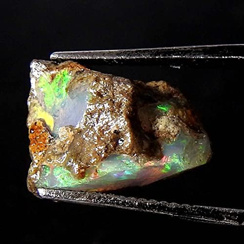 Jewelgemscraft ™ 02.71cts. Pedra opala crua de incêndio, áspera natural, cristais de pedras preciosas, rocha opala etíope, jóias que