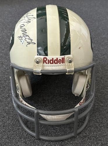 Joe Willie Namath 12 NY Jets Hofer Capacete de futebol em tamanho grande com holograma - Capacetes NFL autografados