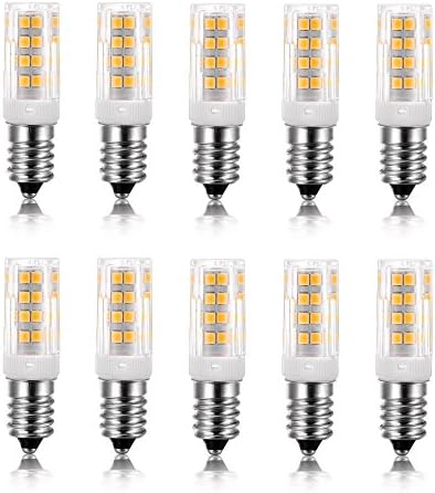 Vlio E14 Lâmpada LED de 5W 10 pacote, lâmpada incandescente branca de 6000k, 40l, 400lm 52 LED 2835-SMD Light, não