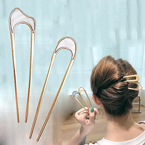 U Shape Hair Pins Sticks de cabelo para mulheres Acessórios de cabelo para garotas Fif para cabelos para cabelos longos Pacote