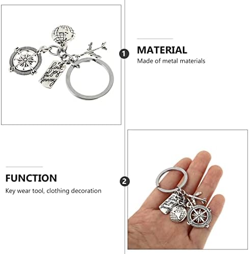 Bestoyard 3 Viagem Tailhain de chaves criativo Metal Key Ring Saco pendurado Ornamento Retire Gift