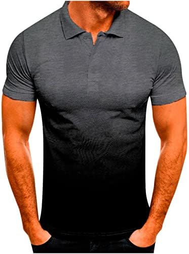 Camisas de polo masculinas usam camisas de golfe casuais de manga curta casual, pólo umidade de umidade de tênis de