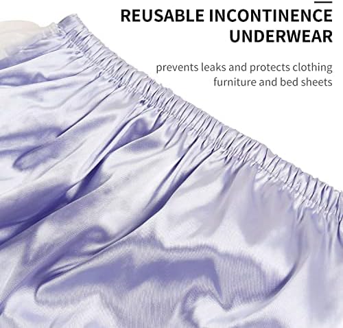 Calça de fraldas para adultos Pontas de proteção contra vazamentos de incontinência, podem ser lavadas repetidamente, luz fria e durável