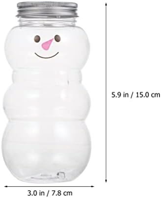 Bestonzon ao ar livre Presentes Garrafas de plástico 10pcs Boneca de neve garrafa de natal, garrafas de neve, garrafas