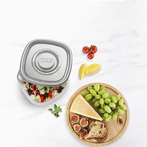 Gladware Home Mini Recipientes de armazenamento de alimentos redondos, pequenos recipientes de alimentos têm 4 onças de alimentos, 8 CONTAÇÃO | Com um gotal de vedação apertada de bloqueio, recipientes e tampas livres de BPA