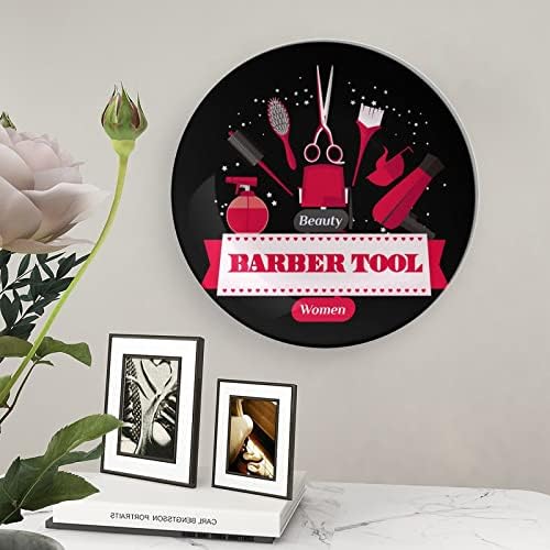 Hels Stylist Barber Tool Ferramenta de osso engraçado China Decorativa Placas de cerâmica redonda Craft With Display Stand