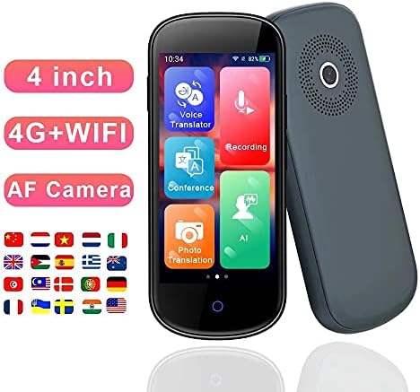 EYHLKM V12 4G Smart Instant Voice Photo Scanning Translator 4.0 ‘'touch Screen WiFi Suporte offline Translação portátil