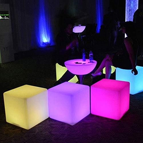 Party LED Luminous Square Dout Courtyard Lamp Creative Colorful Colors Tancos ao ar livre Night Light Novo Módulo de carregamento fácil, controle remoto, cor de 16 RGB, decoração de jardim doméstico
