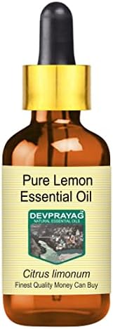 Óleo essencial de limão puro de devPrayag com vapor de gotas de gotas de vidro destilado 5ml