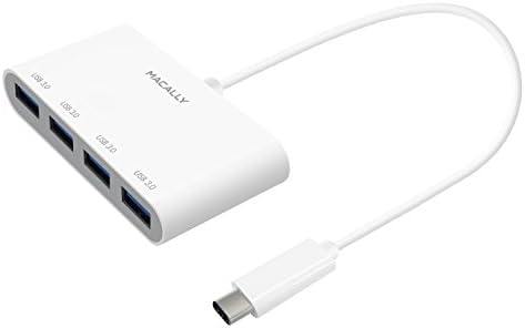 Macally UCHUB4 USB-C HUB 10 cm branco com 4 portas USB-A