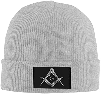 Maçom símbolo quadrado bússola G Lodge chapéu de gorro preto maçônico para homens mulheres inverno chapé chapé chapéu de crânio