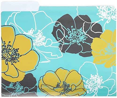Pastas de gabinete de arquivo de plástico 1/3 guia de corte, designs florais