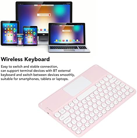 Teclado sem fio HEYYZOKI com touchpad, teclado recarregável de touch bluetooth para laptops para telefones celulares