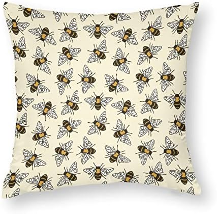Salvar o conjunto de abelhas de 2 capas de travesseiro de arremesso de travesseiros de almofada quadrada para sofá de sofá, carro