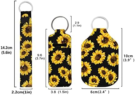 O conjunto de 3 peças de ZoutAirong inclui o chaveiro de chapstick, bolsa de manga de garrafa de viagem e cordão de pulseira com chaveiro
