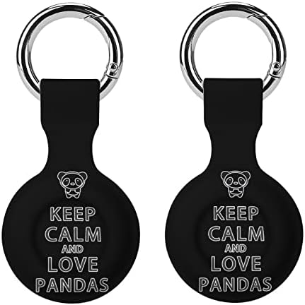 Keep calma Love Pandas Cobra de proteção de proteção compatível com o suporte do localizador anti-perdido para a carteira