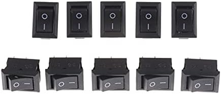 Shangmaoyo Micro Switches 10 PCs/Lote KCD1 15 * 10mm 2pin Boat Rocker Switch SPST Snap-in na Micro Switch Posição 3a/250V mini