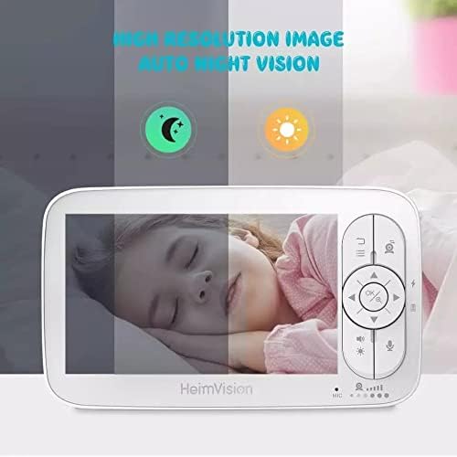 HM136 Monitor de bebê de 5,0 polegadas com câmera sem fio Vídeo Nanny 720p HD Segurança Visão noturna Câmera de sono de