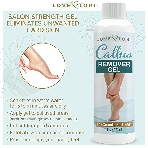 Amor, Lori Callus Remover gel e creme hidratante para pés macios suaves em casa