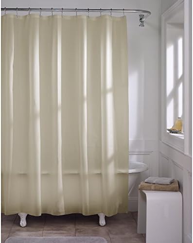 Maytex Premium premium de 10 bitola de revestimento de chuveiro ou cortina com ilhós de metal à prova de ferrugem, 72 x 72 polegadas, transparente
