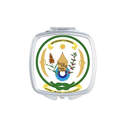 Ruanda Africa nacional emblema espelho espelho portátil composição de bolso portátil vidro de dupla face