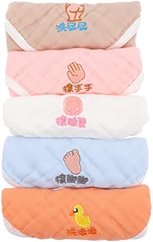 Kisangel algodão pano de algodão 5pcs Cobertoras infantis pano de bebê limpando swaddle work bobo de bebê embrulhado