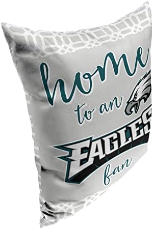 Northwest NFL Philadelphia Eagles Sweet Home Fan Pillow, cores de equipe, 15 x 12