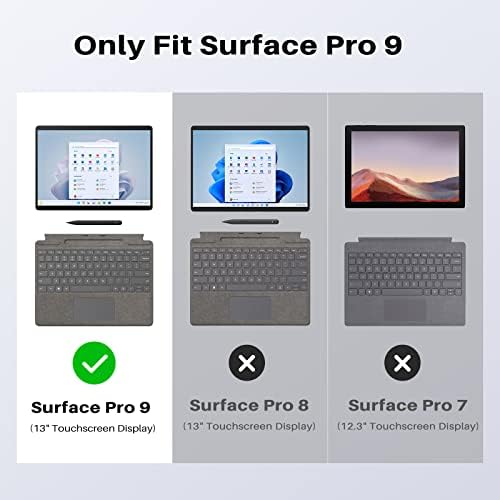 Moko Case Compatível com o Microsoft Surface Pro 9 / Pro 9 5g de 13 polegadas 2022-Caixa de capa robusta protetora all-in-one
