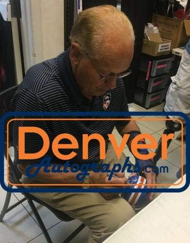 Randy Gradishar autografou/assinado Denver Broncos D logotipo Mini capacete JSA 23369 - Mini capacetes autografados da NFL