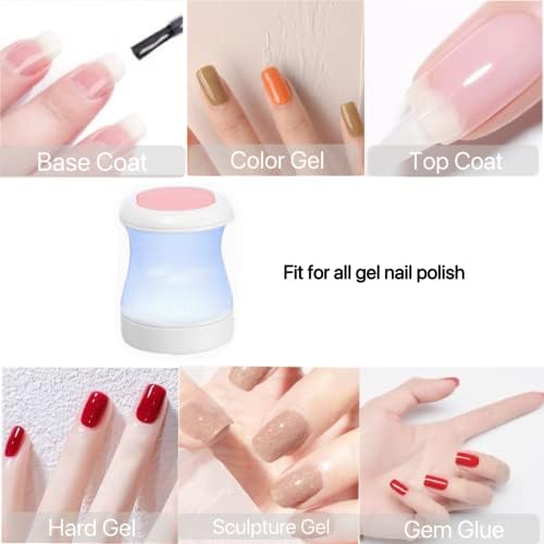 Lâmpada de unhas de mini UV LED, mini lâmpada de esmalte UV em gel, lâmpada de unhas USB portátil de 16w portátil UV Light Professional