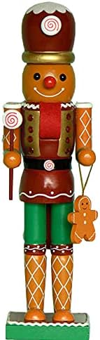 Gingerman de feriado Figerine Festive Christmas Nutcracker segurando com pão de gengibre para lanche