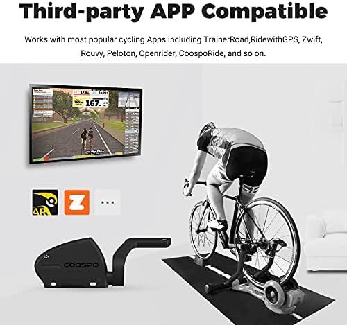 Sensor de cadência e velocidade do coospo, sensor de cadência de ciclismo de 2 em 1 Bluetooth, sensor de velocidade de bicicleta sem fio para bicicleta, compatível com ciclismo compatível Runtastic Pro/Zwift/UA Run/Rouvy/OpenRider