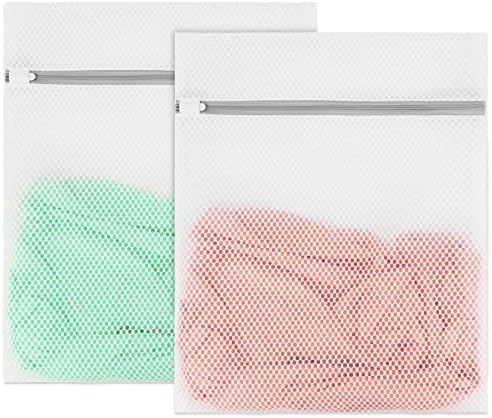 2 bolsas de lavanderia de malha de embalagem, sacos de lavagem de máquina de lavagem duráveis ​​xx, sacos de lavagem de lingerie