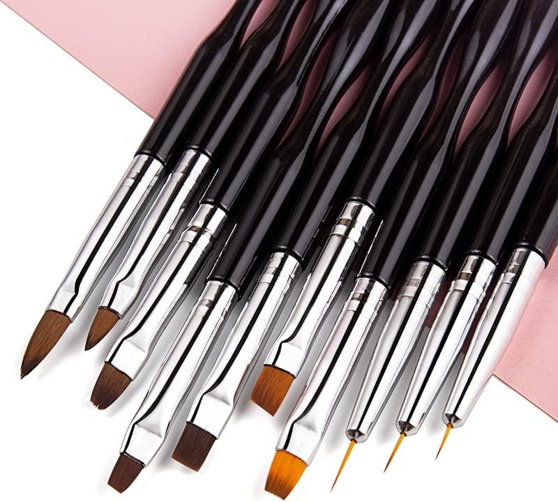 Sxnbh unha Art Brush Set Desenho Desenho de Pen Gel Extension Builder Petal Pattern Painture Brushes Plástico Manicure