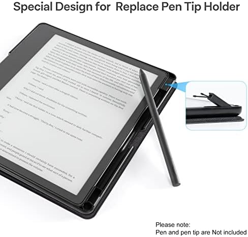 Cobertão Cobak para Kindle Scribe - Toda a nova capa de couro PU com recurso de esteira de sono automático para