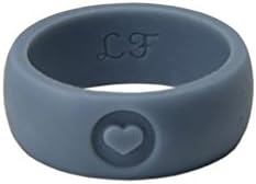 Lf-Outdoors Silicone Wedding Rings for Man & Women, anéis de borracha de grau médico para um estilo de vida ativo em preto, cinza, azul, verde