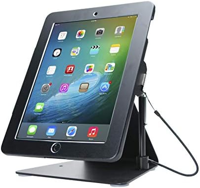 Stand anti -roubo para desktop - Kiosk Stand com caneta, corda e gabinete de alumínio para iPad, iPad Air e iPad Pro 9.7 - Black