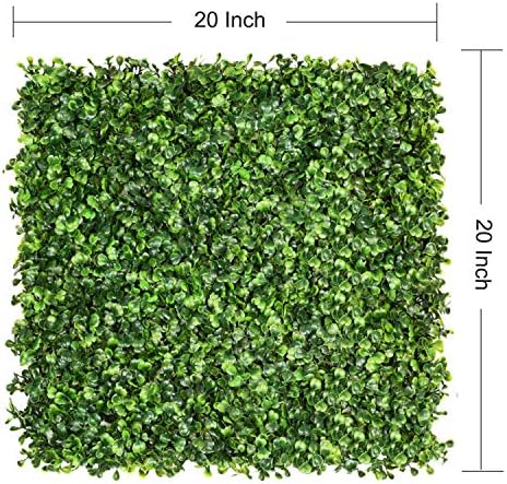 Dearhouse 8 peças 20 x 20 Planta artificial de hedge de hedge topiária, tela de hedge de privacidade UV protegido adequado para externo, interior, jardim, cerca, quintal e decoração