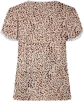 Blusa do outono de verão Mulheres de manga curta 2023 Roupas Crew algodão gráfico de algodão solto Fit Blouse Blouse Tshirt Para Lady 3W