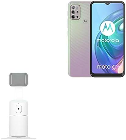 Stand e Mount for Motorola Moto G10 - Pivottrack360 Salto de selfie, rastreamento facial Montagem do suporte para Motorola Moto G10 - Winter White