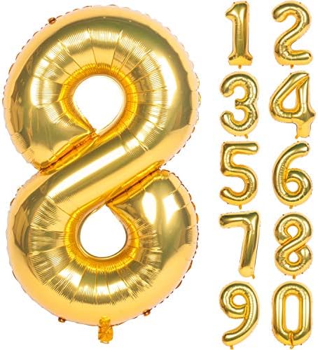 Balões de festas de aniversário de papel hélio de 40 polegadas dígitos