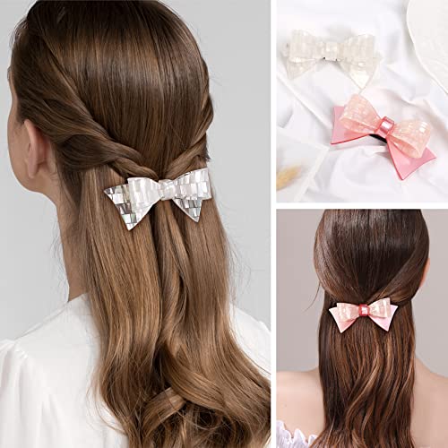 Jayongnee Clip Butterfly Barrettes para mulheres, clipes de cabelo para cabelos finos, cabelos de design francês Clipes para meninas