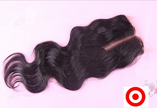 Hair Dajun 7a Fechamento de renda do meio da parte com 3 pacotes peruviano Remy Human Human Body Wave Color Natural 14 Closure+16 16