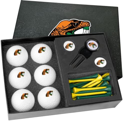 Golfballs.com Classic Florida A&M Rattlers Meia dúzia de presentes com ferramenta de Divot - bolas em branco