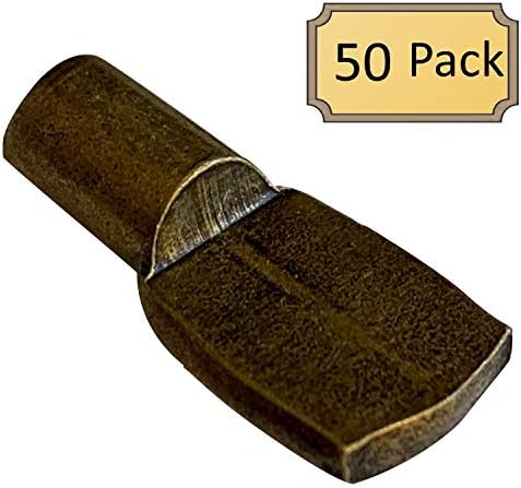 PEGS de suporte de gabinete em estilo de 1/4 de colher - PEGS - Brass antigas - 25 pacote