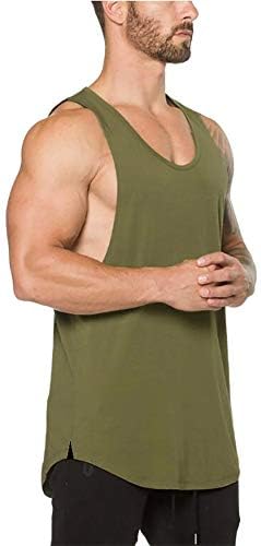 Tampa do tanque de ginástica wowcarbazol, tanques musculares masculinos de tampas musculares cortam camisetas de fitness de gesto