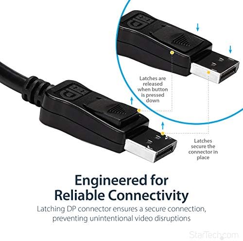 Startech.com DisplayPort para HDMI Adaptador - DP para HDMI Adaptador/Video Converter - 1080p - Certificado VESA - DP para HDMI Monitor/Display/Projector Adaptador dongle - Passivo - Latching DP Conector