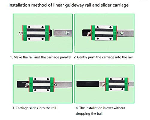 MSSOOMM Miniatura Linear Sliding Guideway Rail 4pcs MGN7 MR7 30 polegadas / 762mm + 4pcs MGN7-H Tipo de controle deslizante linear