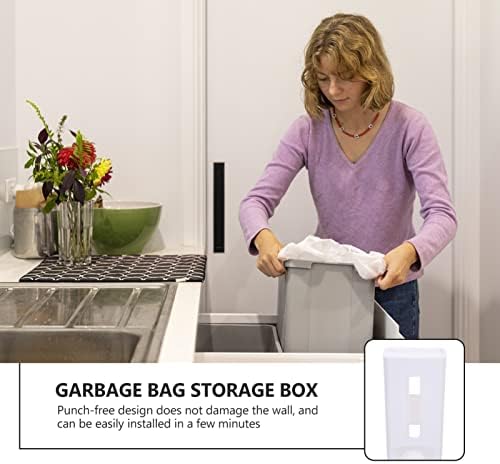 Angueradamente 2pcsbag de armazenamento portadores de montagem rack rack home mercearia organizadores de lixo papel papel higiênico lixo de lixo de lixo de lixo de lixo para para o distribuidor de organizador de economia de toalhas: espaço de bolsa